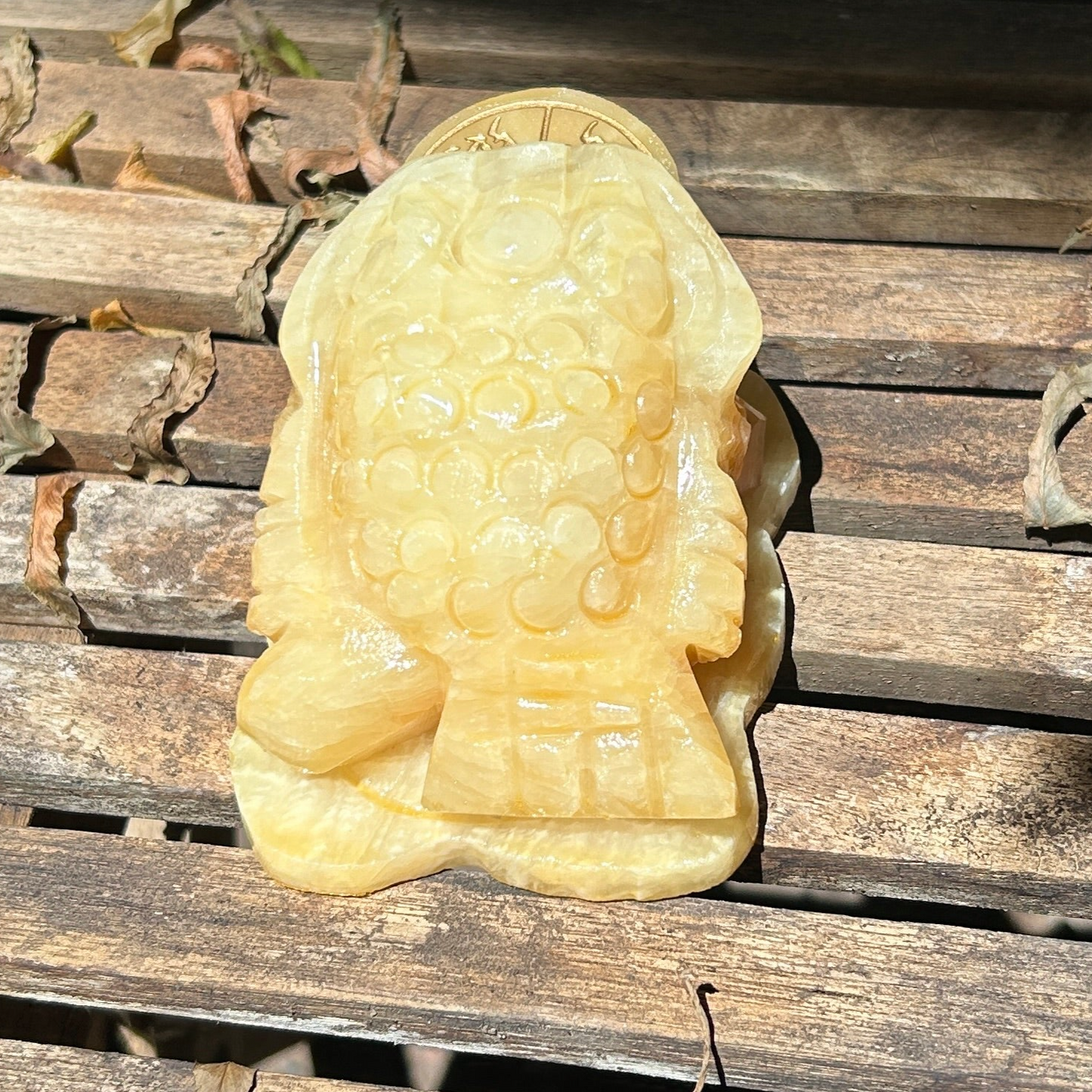 Calcite 'Money Toad' Carving