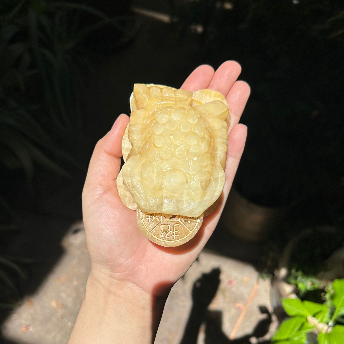 Calcite 'Money Toad' Carving