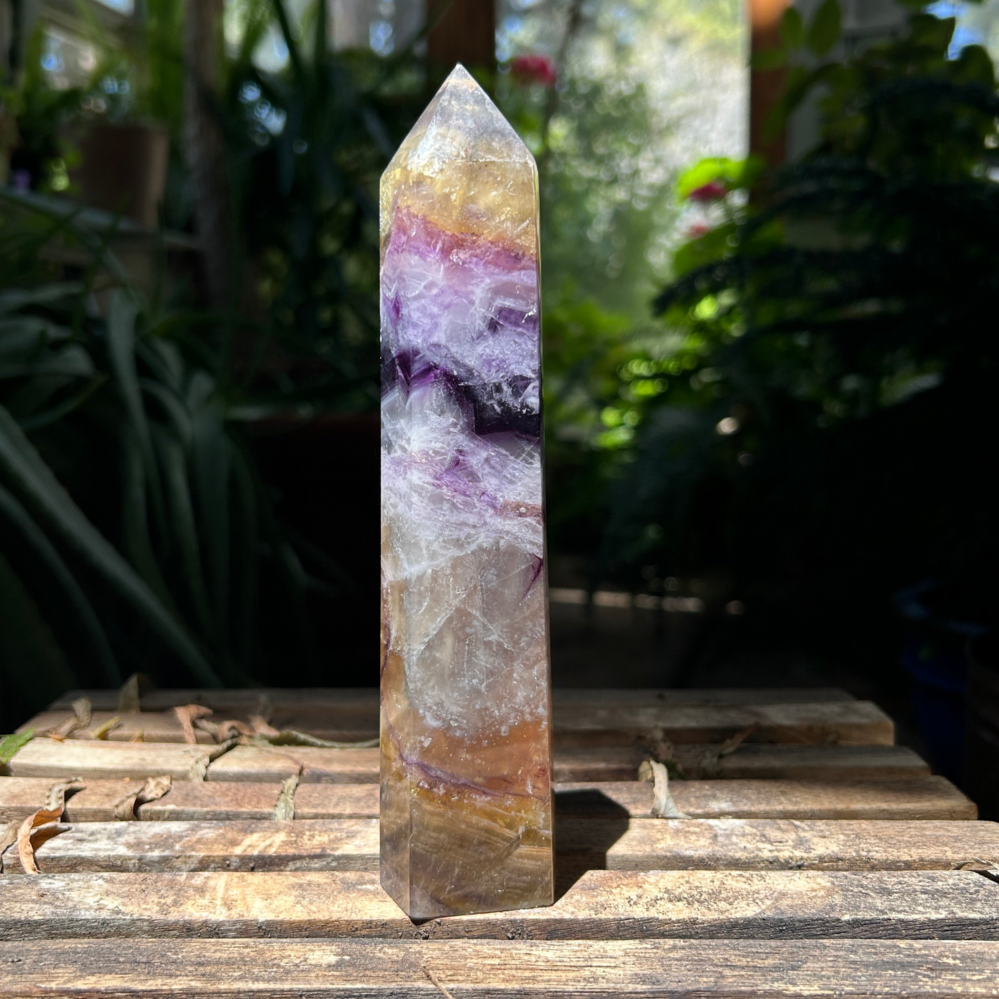 Fluorite, Purple and Yellow Tall Tower