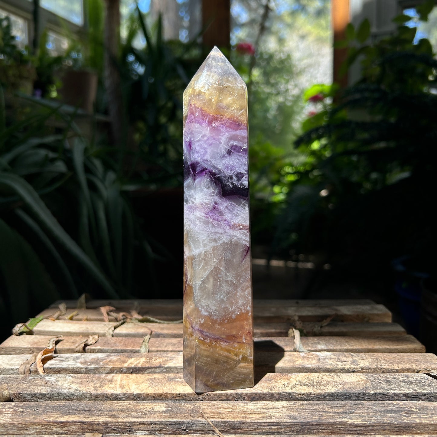 Fluorite, Purple and Yellow Tall Tower