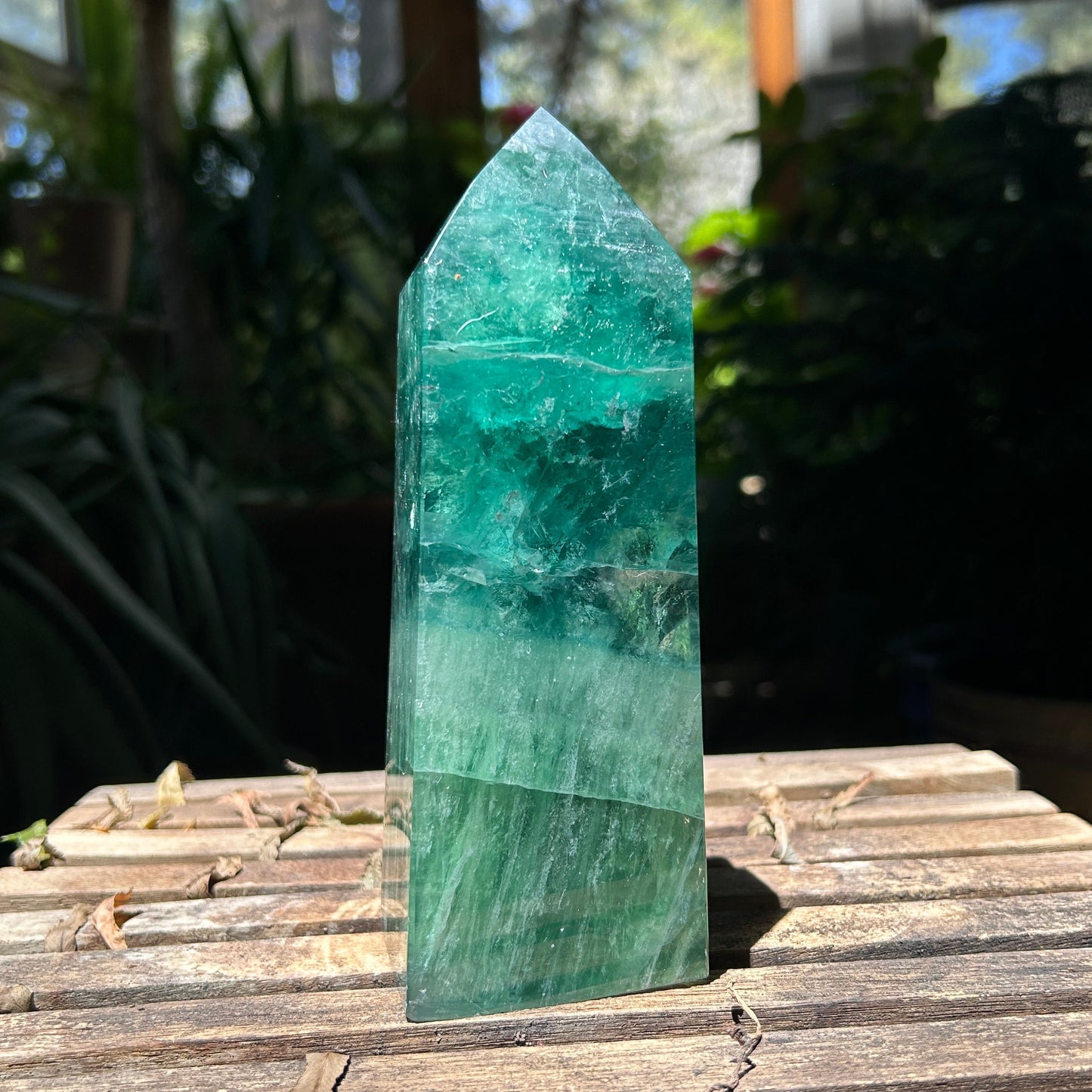 Fluorite, Deep Green Tower (Imperfect)