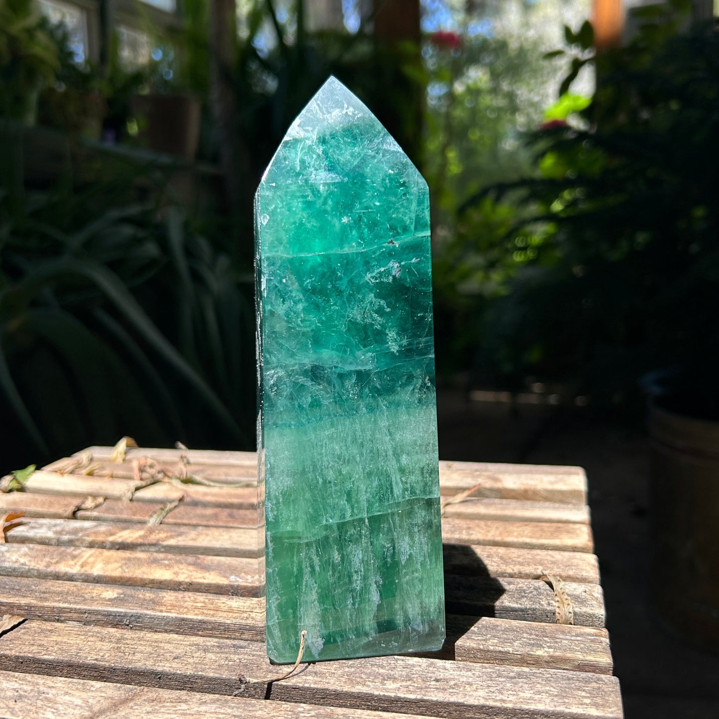 Fluorite, Deep Green Tower (Imperfect)