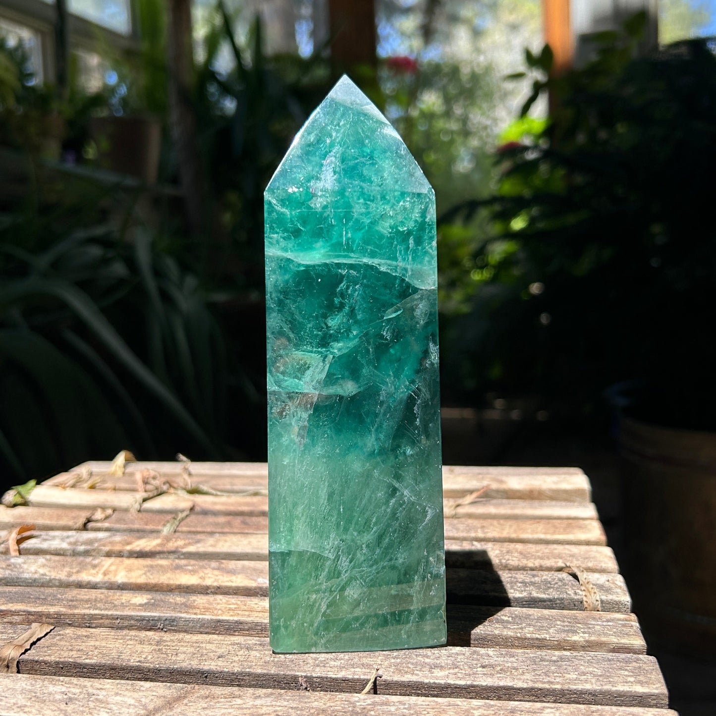 Fluorite, Deep Green Tower (Imperfect)