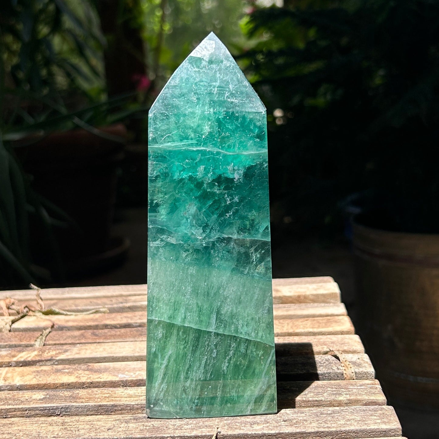 Fluorite, Deep Green Tower (Imperfect)