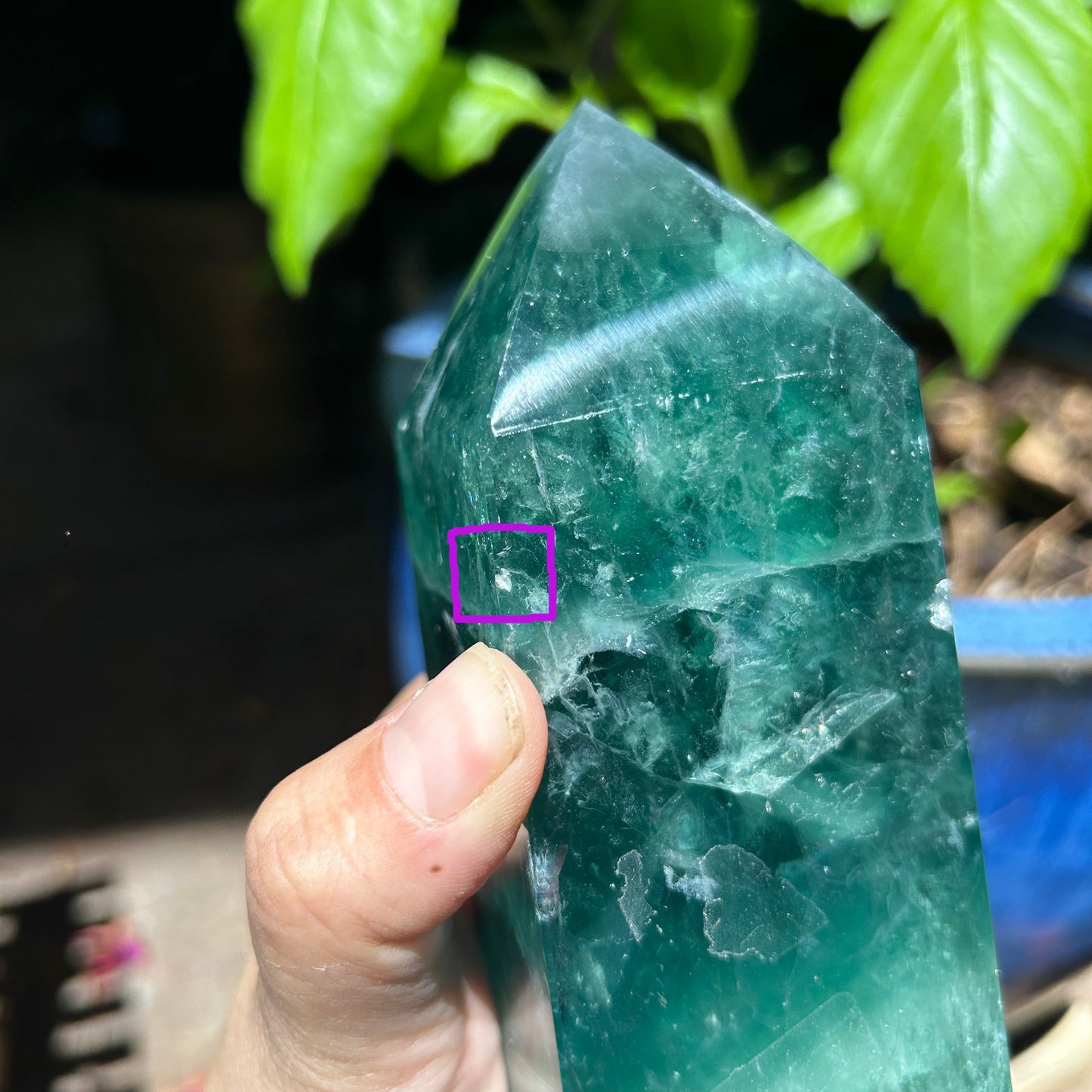 Fluorite, Deep Green Tower (Imperfect)