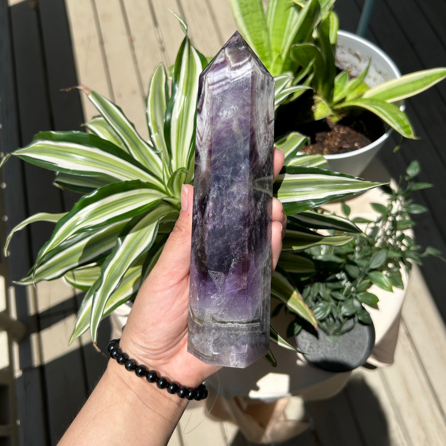 Amethyst, Chevron Tall 7.5" Tower