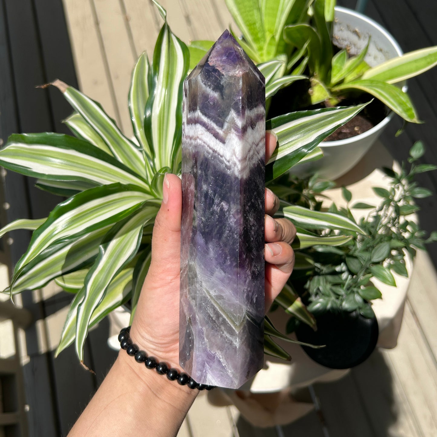 Amethyst, Chevron Tall 7.5" Tower