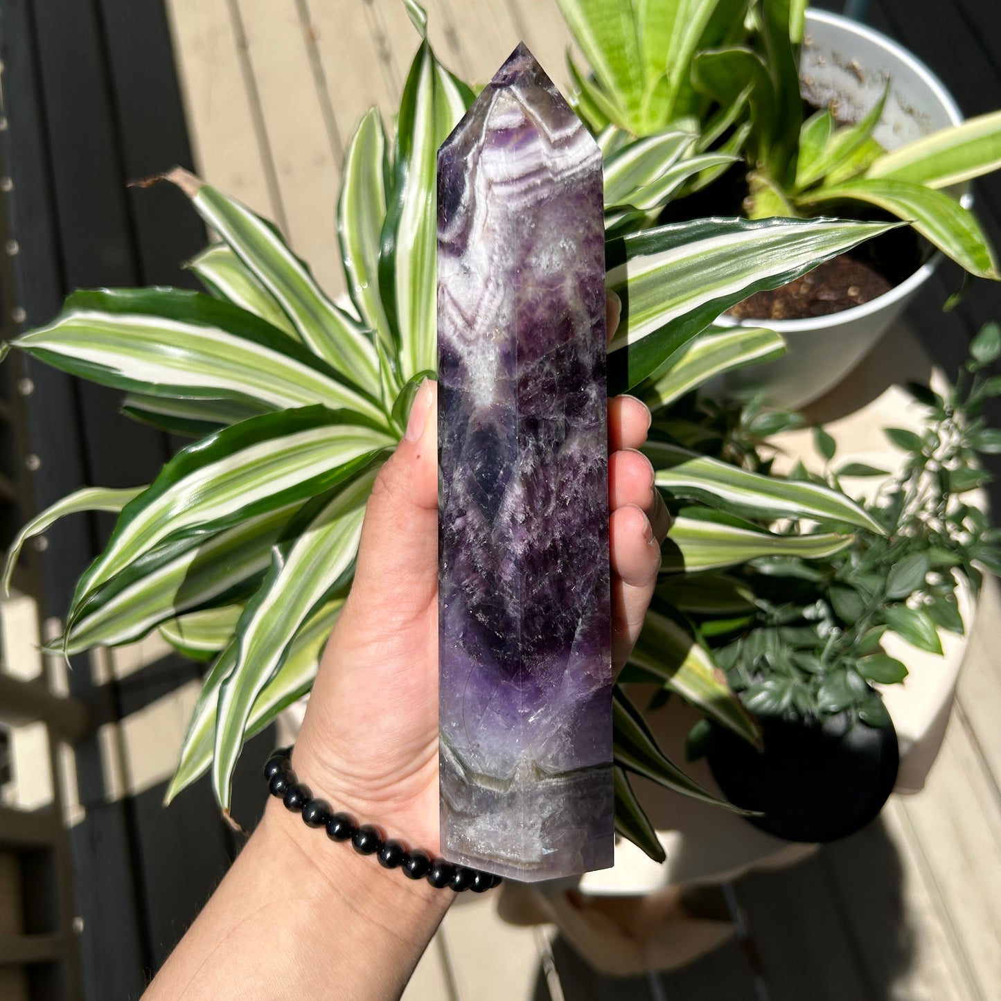 Amethyst, Chevron Tall 7.5" Tower