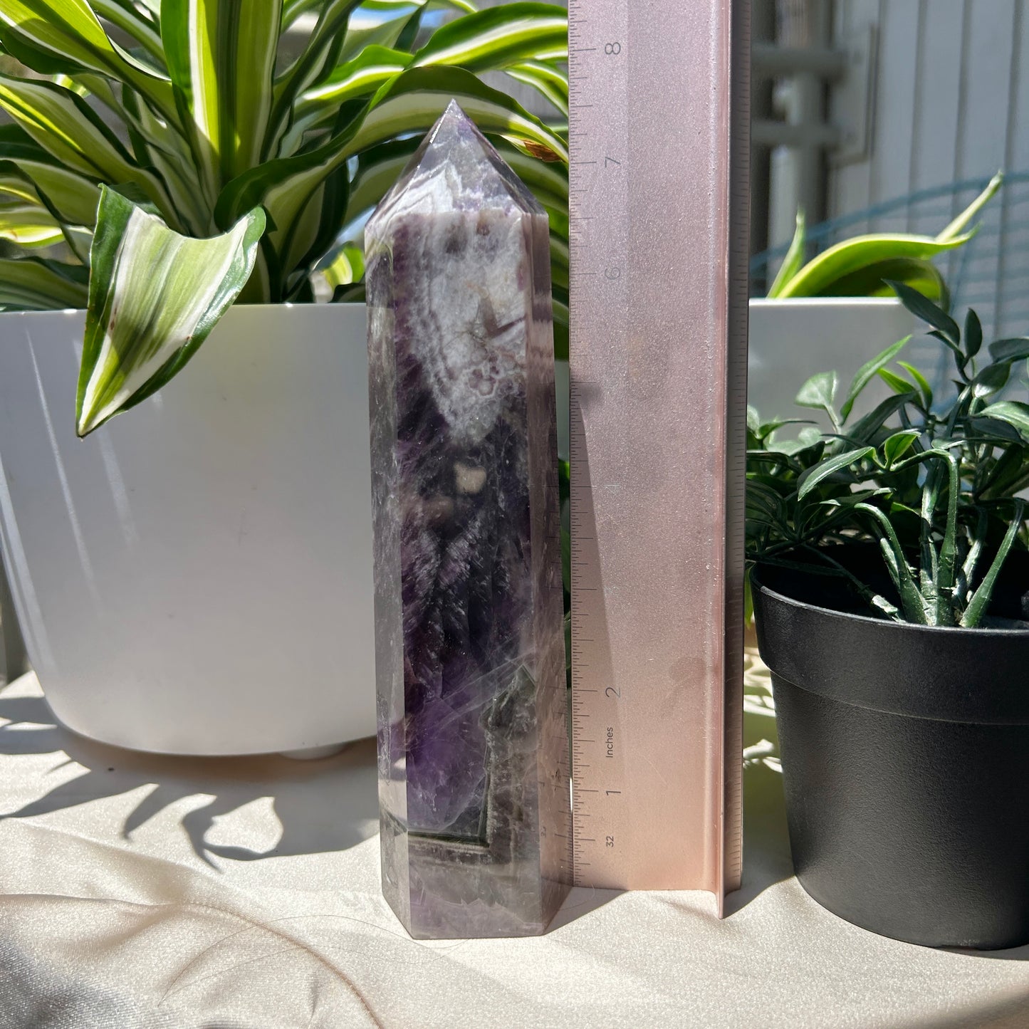 Amethyst, Chevron Tall 7.5" Tower