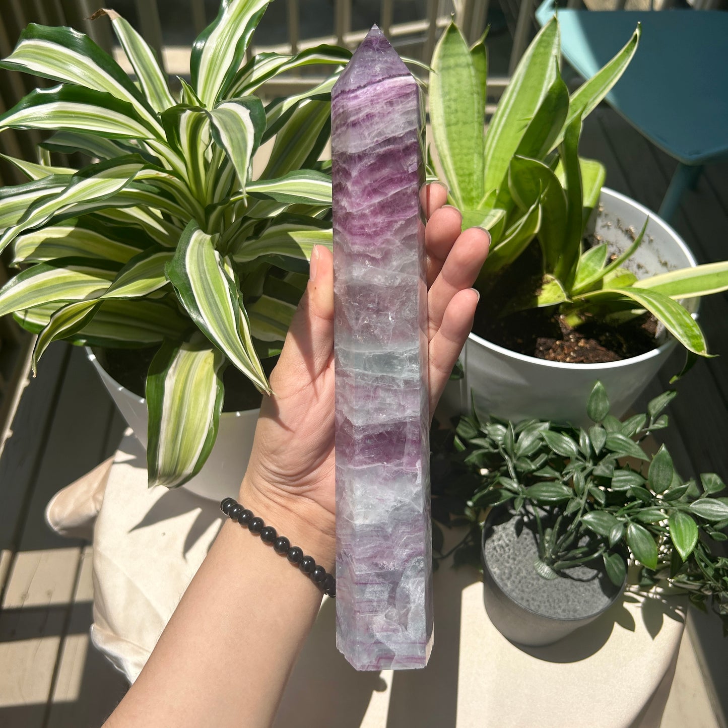 Fluorite, Rainbow Tall 11" Tower