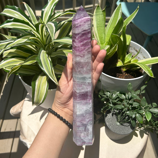 Fluorite, Rainbow Tall 11" Tower