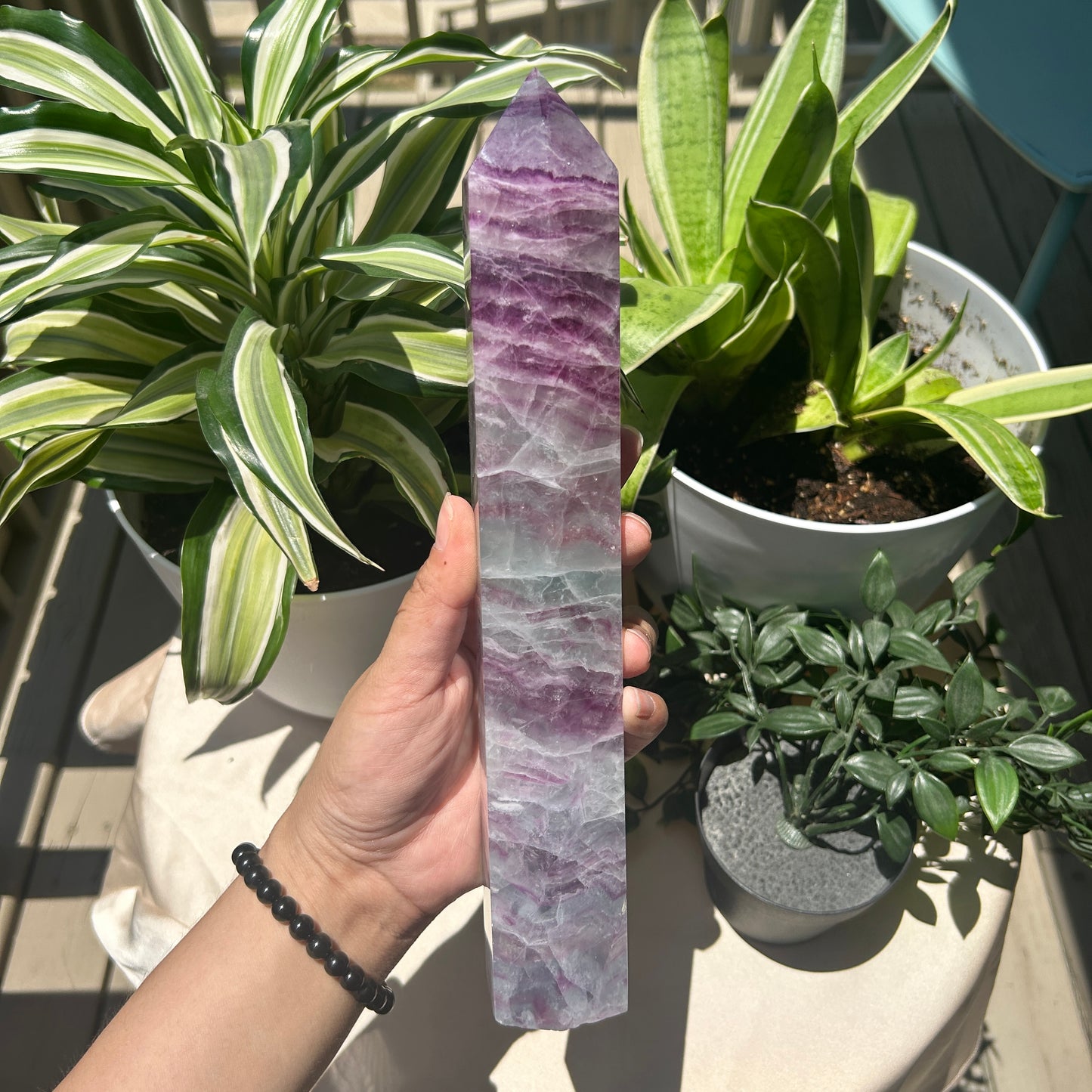 Fluorite, Rainbow Tall 11" Tower