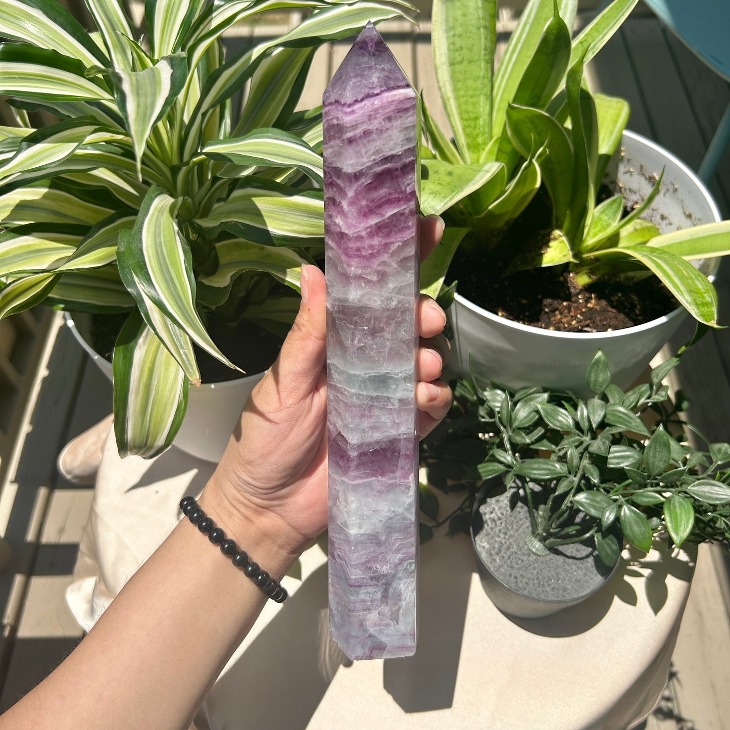 Fluorite, Rainbow Tall 11" Tower