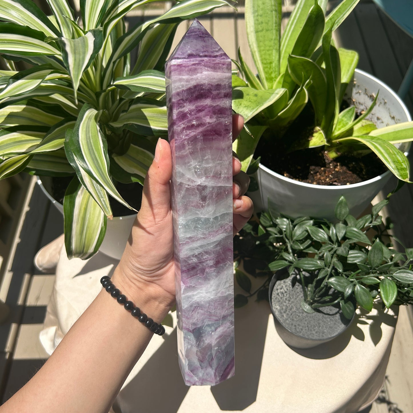 Fluorite, Rainbow Tall 11" Tower