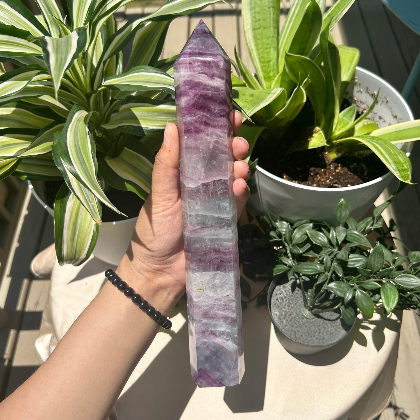 Fluorite, Rainbow Tall 11" Tower