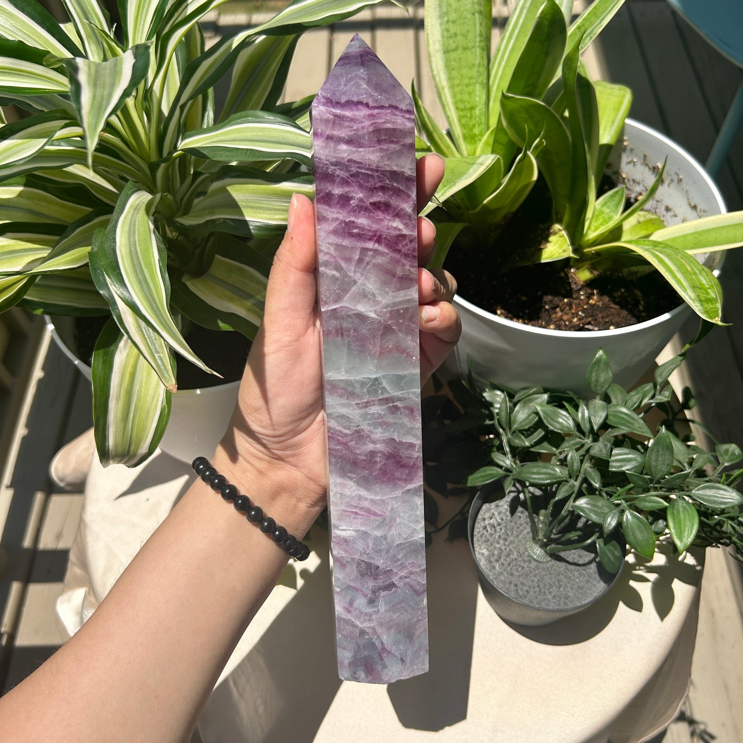 Fluorite, Rainbow Tall 11" Tower