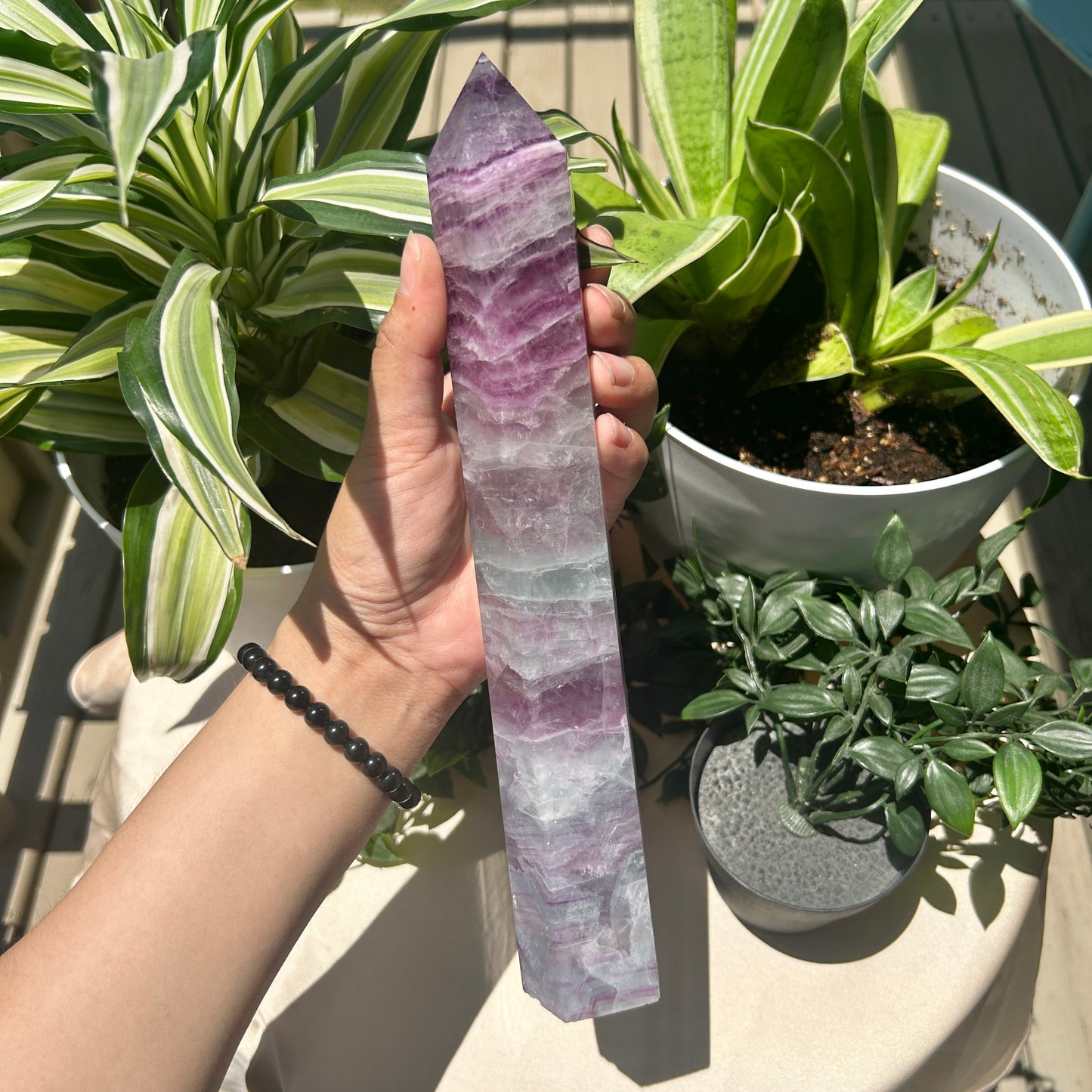 Fluorite, Rainbow Tall 11" Tower