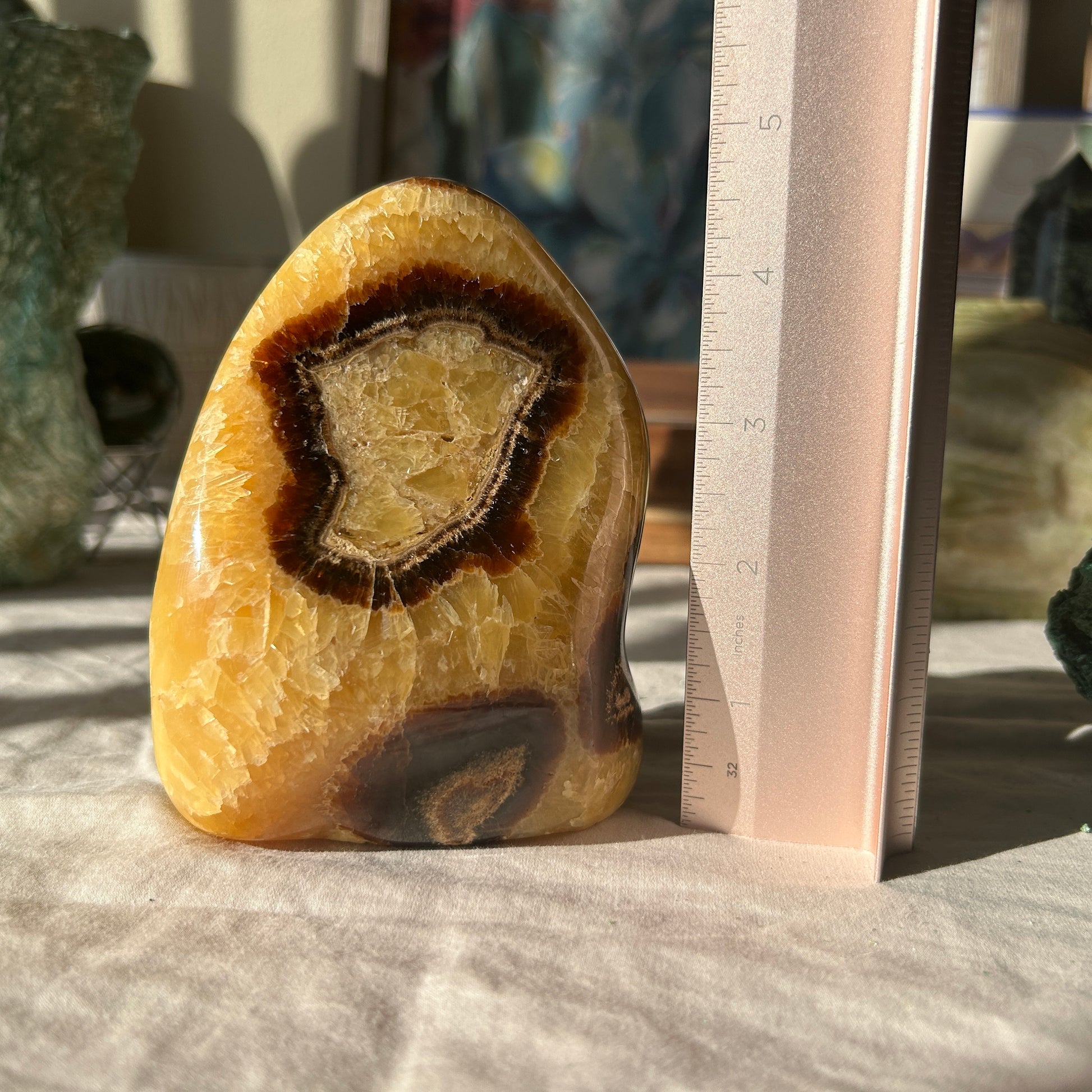 Vibrant Septarian Nodule Polished Freeform from Madagascar