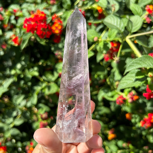 Flashy 'Fingerprint' Amethyst Polished Tower