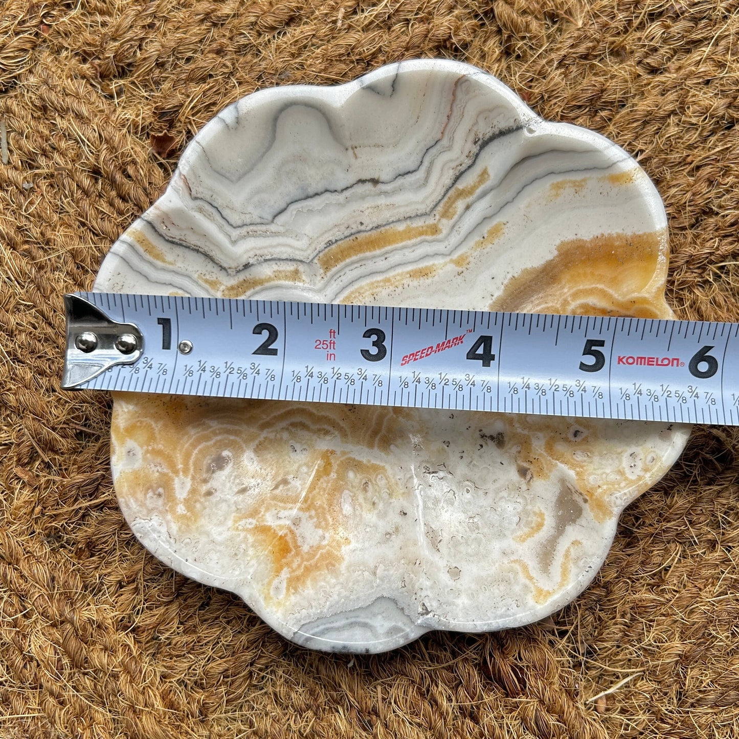 White Onyx 'Margarita' Polished Plate from Mexico